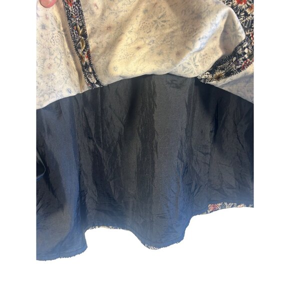 Edme & Esyllte Boho Floral A-Line Skirt With Lace-Up Detail Size 4 - Picture 9 of 9